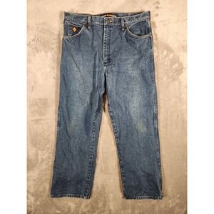 Wrangler Jeans Men's 36x28 (Tag‎ 36X36) Blue FR Relaxed Flame Resistant FR31MWZ